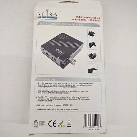Apira Science Wall Charger Combo Kit - Universal Solution Fast Charge 2-in-1 - Picture 4 of 9